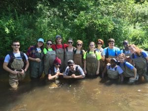 nrca students in water