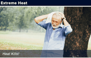man that is overheated wiping his head with a towel