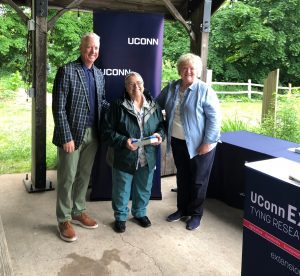 Carol LeBlanc receiving her volunteer award