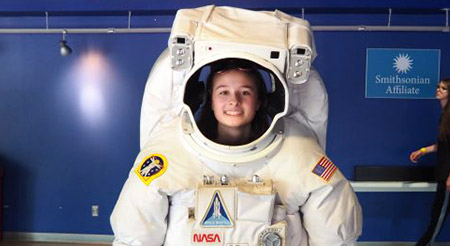 girl in a space suit