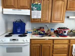 food on the kitchen counter