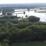 aerial view of flooded Connecticut River in July 2023