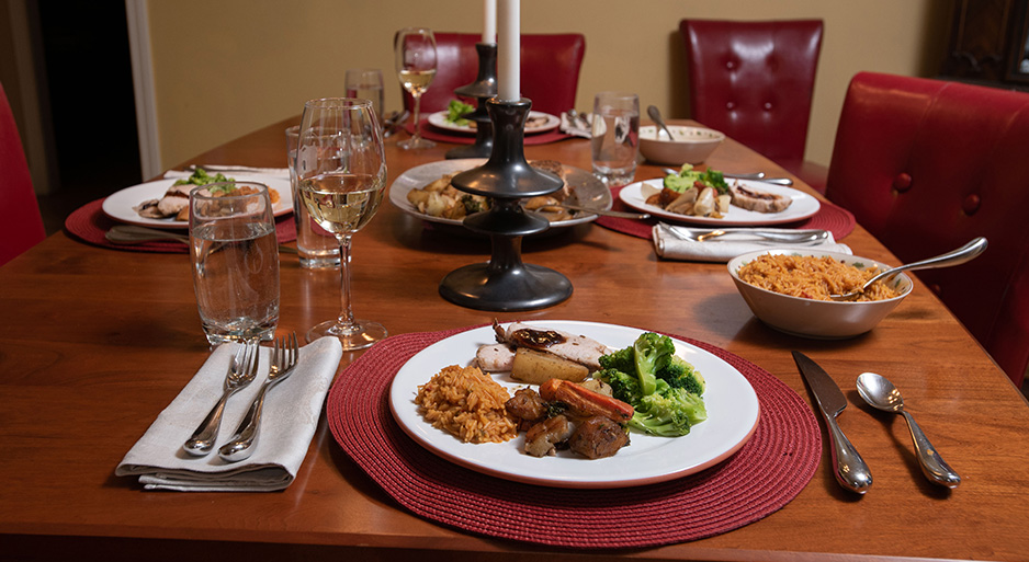 Dinner table setting