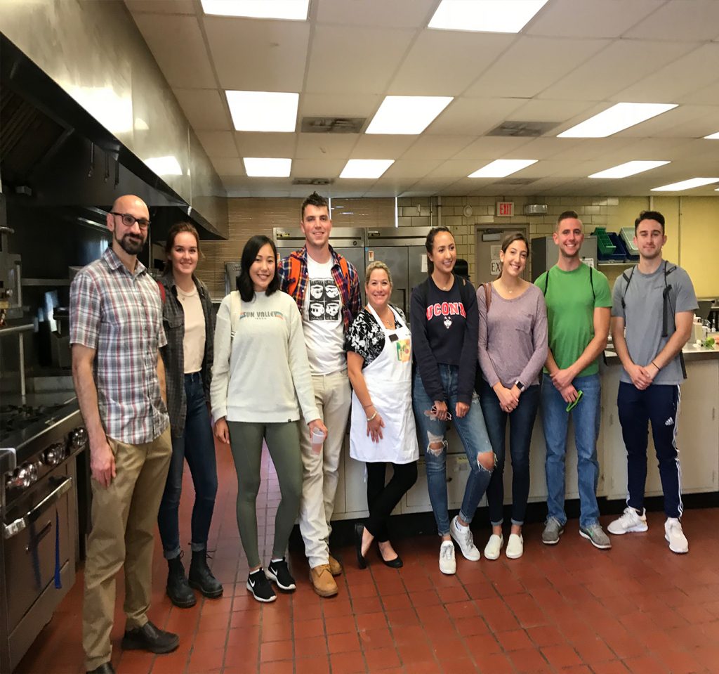 Marketing students with EFNEP educators