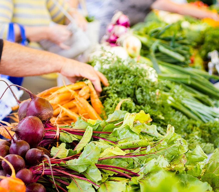 fresh fruit at a farmer's market