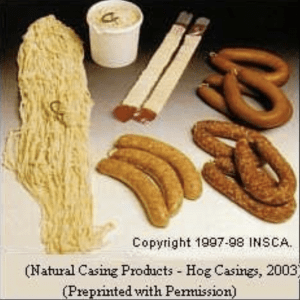 A collection of natrual hog casing products.