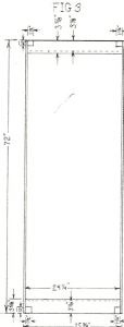 A sketched blueprint of the smokehouse labled "Figure 3"